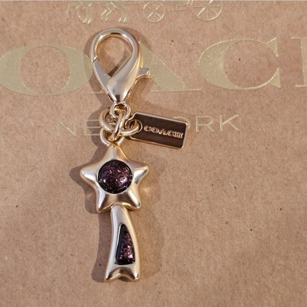 Coach Small Purple Star Charm Bag